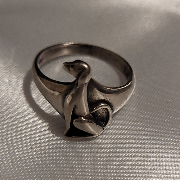 Sterling Silver Dog Ring - Picture 2 of 4